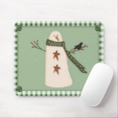 Primitive Snowman Mousepad Muismat (Met muis)