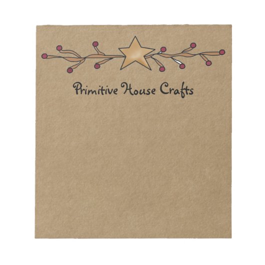 PRIMITIVE STAR & BERRIES OP KRAFT NOTITIEBLOCK NOTITIEBLOK (Voorkant)