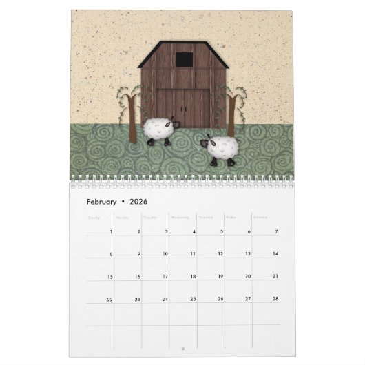 Primitives Calendar Kalender (Feb 2026)