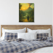 Primordiale Aarde Canvas Afdruk (Insitu (Slaapkamer))