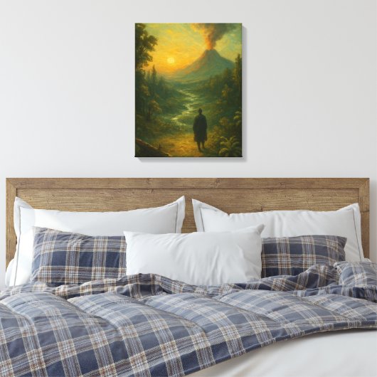 Primordiale Aarde Canvas Afdruk (Insitu (Slaapkamer))