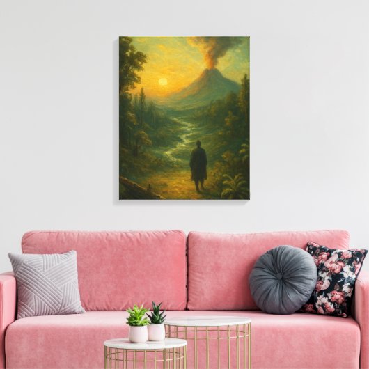 Primordiale Aarde Canvas Afdruk (Insitu (Woonkamer))