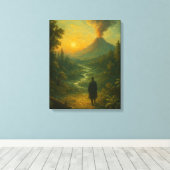 Primordiale Aarde Canvas Afdruk (Insitu (Houten vloer))