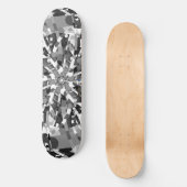 Primordiale eieren - abstracte barst zwart-wit persoonlijk skateboard (Voorkant)
