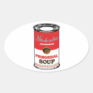 Primordiale soep ovale sticker