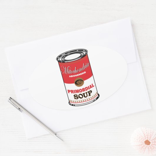 Primordiale soep ovale sticker (Envelop)