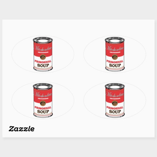 Primordiale soep ovale sticker (Vel)