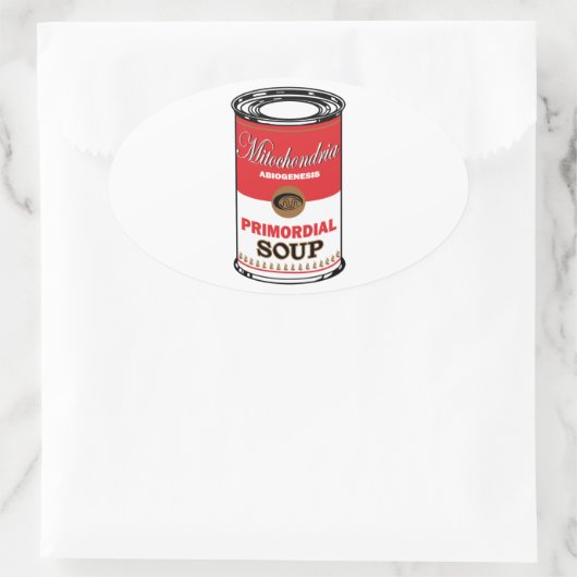 Primordiale soep ovale sticker (Tas)