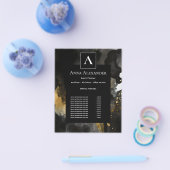 Primordiale Sweep | Zwart Goud Abstract Design Flyer (Enkel)
