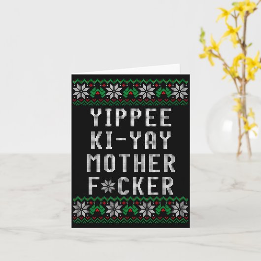 Primotees Uni-adults Black Christmas - Small - Lon Kaart (Gele Bloem)