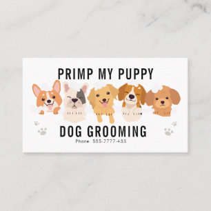 Primp My Puppy Dog Grooming Pet Visitekaartje