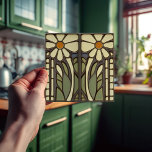 Primrose Art Deco Bloemen Wanddecoratie Art Nouvea Tegeltje<br><div class="desc">Welkom bij CreaTile! Hier vind je handgemaakte tegel design die ik persoonlijk heb gemaakt en keramische en porseleinen klei-tegels, of ze nu gekleurd of natuurlijk zijn. Ik ontwerp graag tegel en keramische producten, in de hoop je een manier te geven om je thuis om te vormen tot iets waar je...</div>