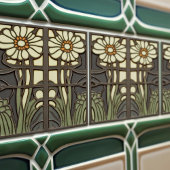 Primrose Art Deco Bloemen Wanddecoratie Art Nouvea Tegeltje