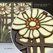 Primrose Art Deco Bloemen Wanddecoratie Art Nouvea Tegeltje