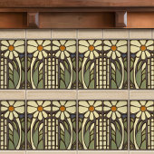 Primrose Art Deco Bloemen Wanddecoratie Art Nouvea Tegeltje