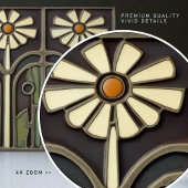 Primrose Art Deco Bloemen Wanddecoratie Art Nouvea Tegeltje