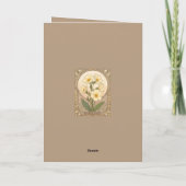 Primrose Birthday Flowers February Art Nouveau Sty Kaart (Achterkant)