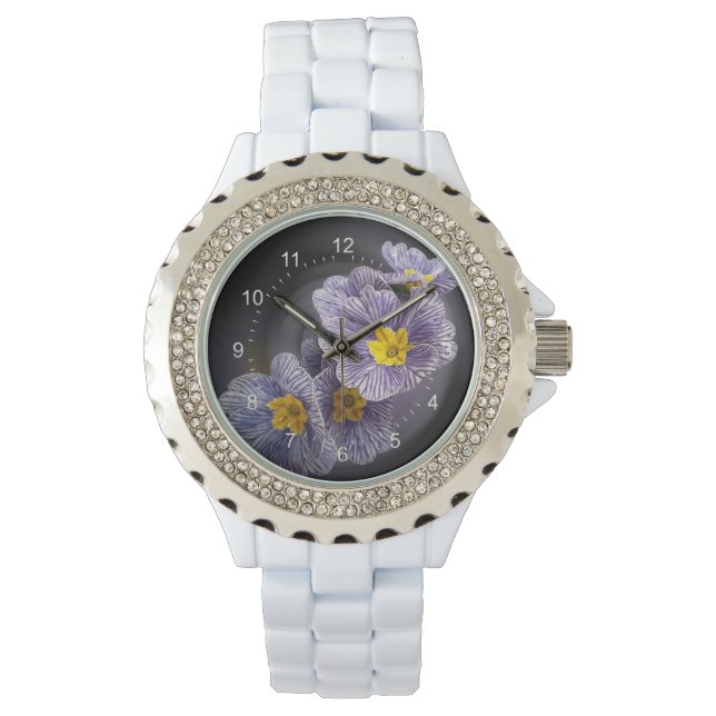 Primrose bloemen horloge (Voorkant)