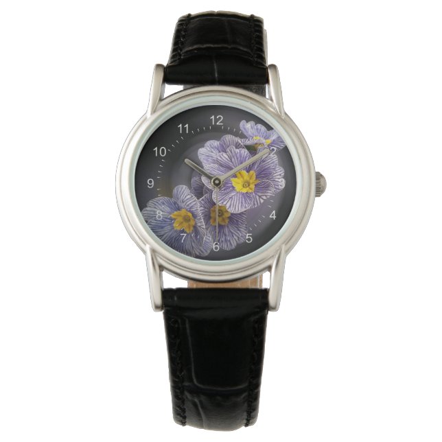 Primrose bloemen horloge (Voorkant)