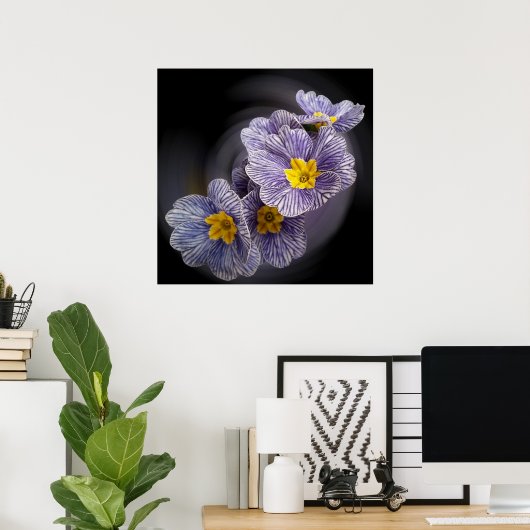 Primrose bloemen poster (Thuiskantoor)