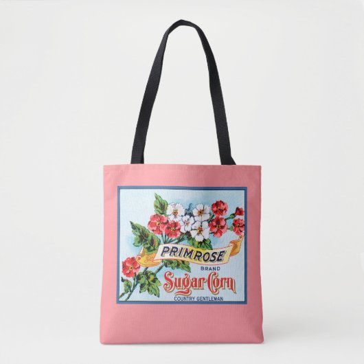 Primrose Bloemen Roze Bloemen Bloemen Krat Art Tote Bag (Voorkant)