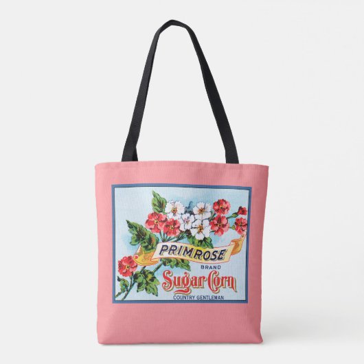 Primrose Bloemen Roze Bloemen Bloemen  Krat Art Tote Bag (Achterkant)