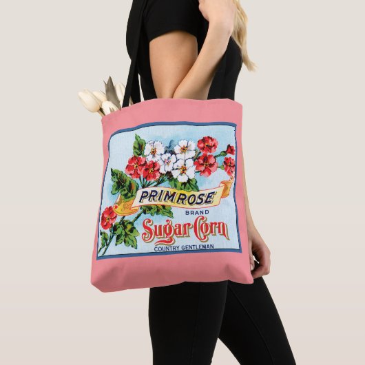 Primrose Bloemen Roze Bloemen Bloemen  Krat Art Tote Bag (Dichtbij)