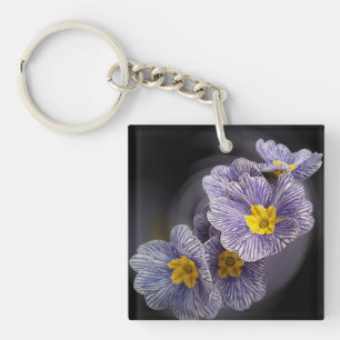 Primrose bloemen sleutelhanger