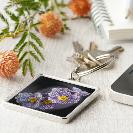 Primrose bloemen sleutelhanger (Zijkant)
