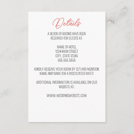 Primrose Bruiloft Behuizing Kaart (Voorkant)