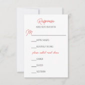 Primrose Bruiloft RSVP Kaart (Voorkant)