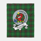 Primrose Clan Badge Tartan Pset Fleece Deken (Voorkant)