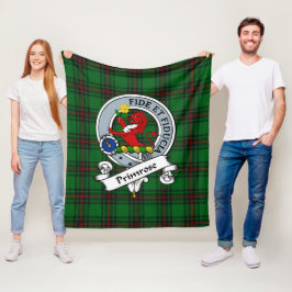 Primrose Clan Badge Tartan Schotlandse ruit Fleece Deken