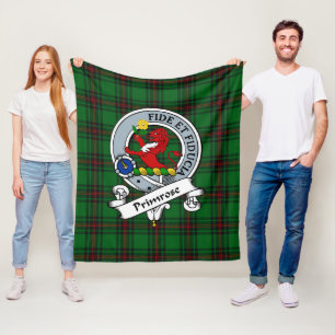 Primrose Clan Badge Tartan Schotlandse ruit Fleece Deken