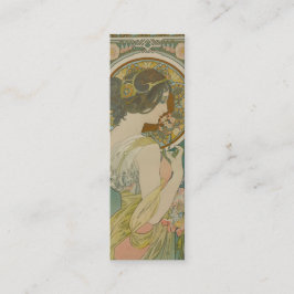 Primrose door Alphonse Mucha (1899) Bladwijzer Mini Visitekaartje