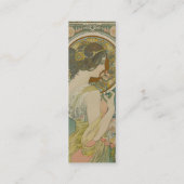 Primrose door Alphonse Mucha (1899) Bladwijzer Mini Visitekaartje (Achterkant)