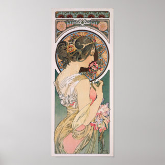 Primrose - door Alphonse Mucha - Art Nouveau Poster