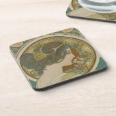 Primrose door Alphonse Mucha Bier Onderzetter (Linkerzijde)