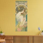Primrose door Alphonse Mucha Canvas Afdruk (Insitu (Woonkamer))
