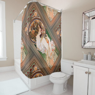 Primrose door Alphonse Mucha Douchegordijn