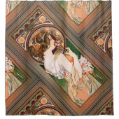 Primrose door Alphonse Mucha Douchegordijn (Voorkant)