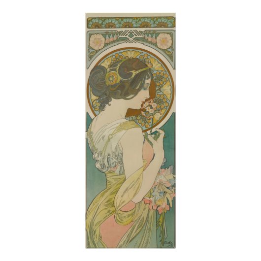 Primrose door Alphonse Mucha Foto Afdruk (Voorkant)