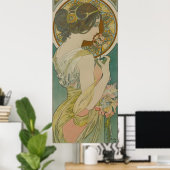 Primrose door Alphonse Mucha Poster (Thuiskantoor)