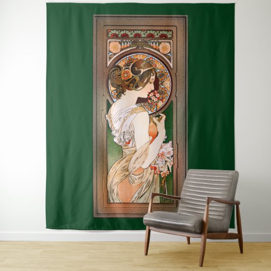 Primrose door Alphonse Mucha Wandkleed (In situ)