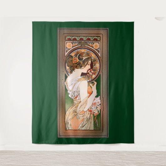 Primrose door Alphonse Mucha Wandkleed (Voorkant)