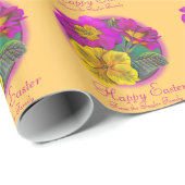 Primrose fijn roze geel Pasen verpakken Cadeaupapier (Rol Hoek)