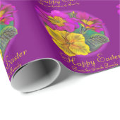 Primrose fijn roze geel Pasen verpakken Cadeaupapier (Rol Hoek)