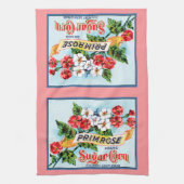 Primrose Flowers  Crate Art Kitchen Towel Theedoek (Verticaal)