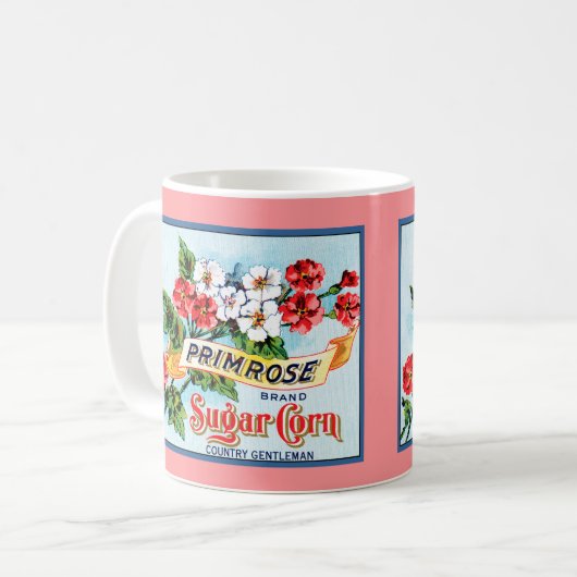 Primrose Flowers  Crate Art Koffiemok (Voorkant links)