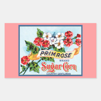 Primrose Flowers  Crate Label Art